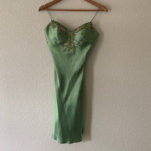 Green Cocktail Dress- Faviana Size 1/2